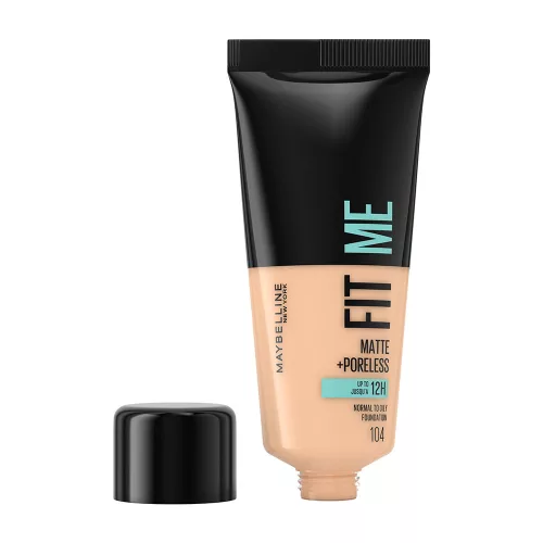 MAYBELLINE New York Fit Me! Matte+Poreless alapozó 104 Soft Ivory (30ml)