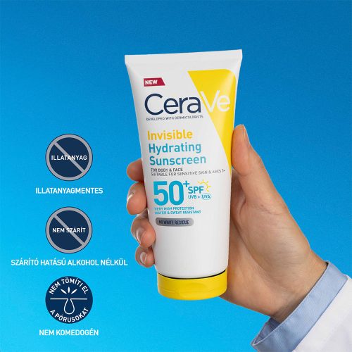 CERAVE Hidratáló fényvédő tej arcra-testre SPF50+ (177ml)