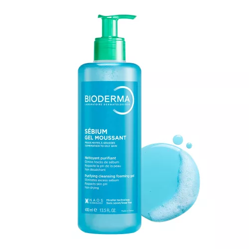 BIODERMA Sébium Habzó arctisztító gél (400ml)