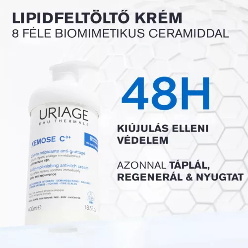 URIAGE Xémose C8+ Lipidfeltöltő krém száraz bőrre (400ml) 