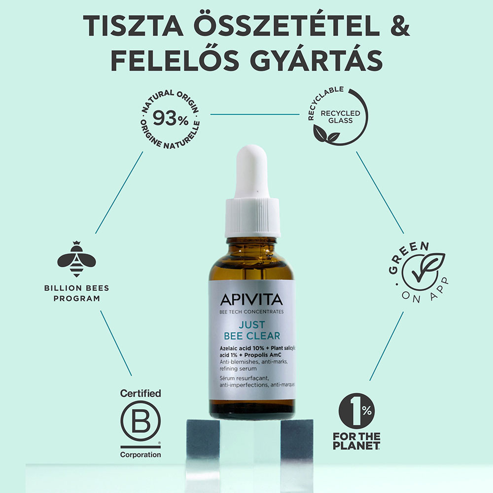APIVITA BEE Tech just Bee clear szérum bőrhibák el 30ml