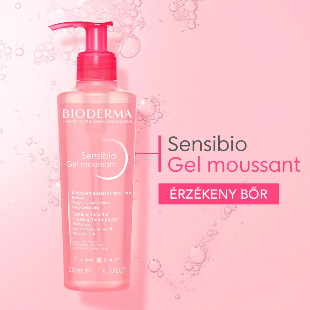 BIODERMA Sensibio moussant habzó tisztító gél (500ml) termék 2. képe