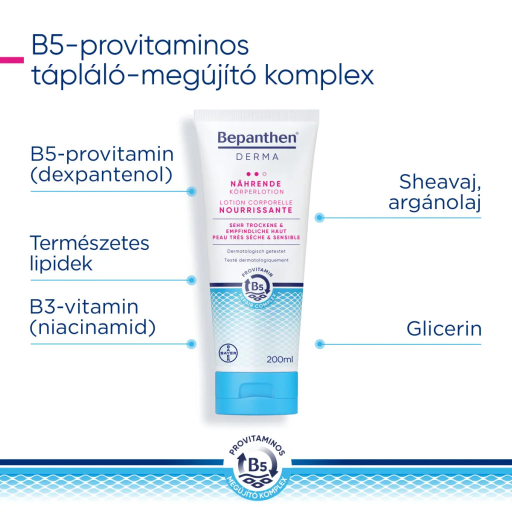 BEPANTHEN Derma tápláló testápoló (200ml) BEPANTHEN Derma tápláló testápoló (200ml)
