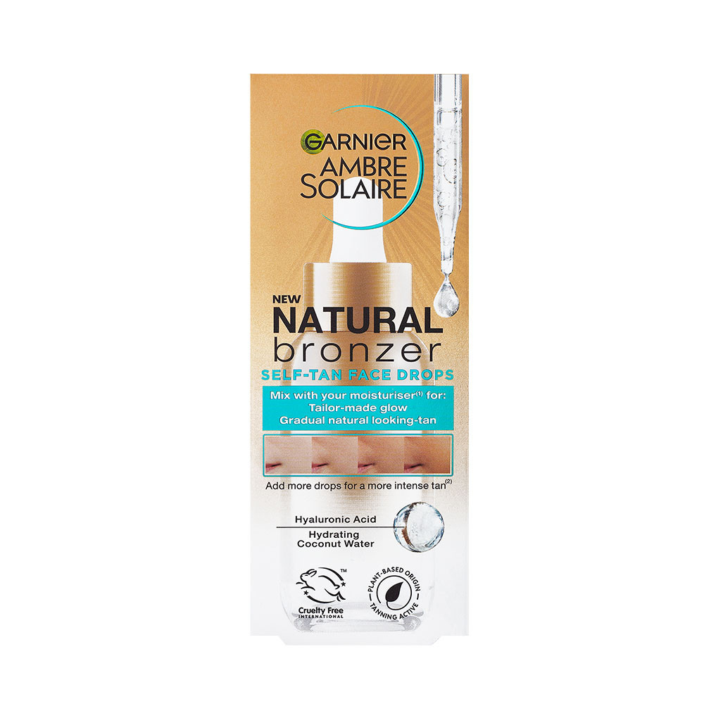 GARNIER AMBRE SOLAIRE Natural Bronzer önbarnító cseppek arcra (30ml) termék 2. képe