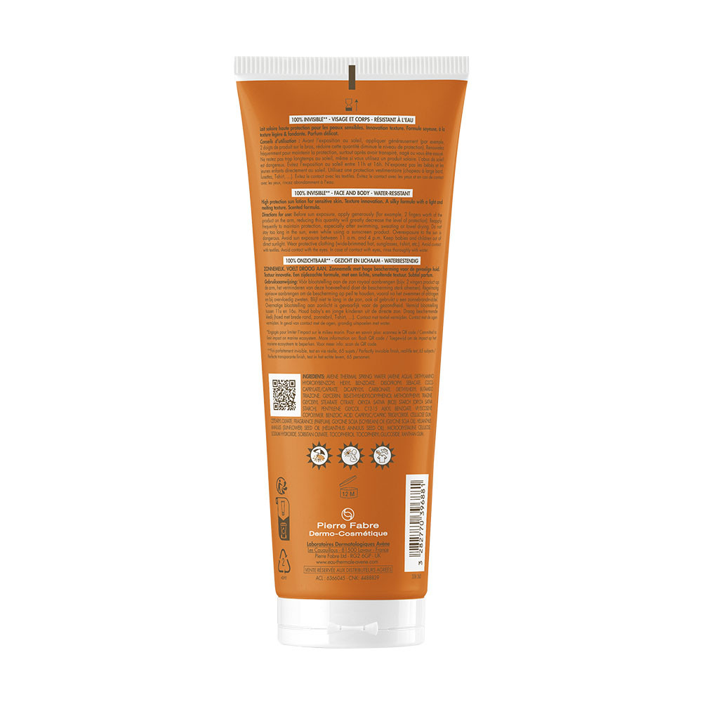 AVÈNE Suncare Invisible napvédő tej SPF50 (250ml)