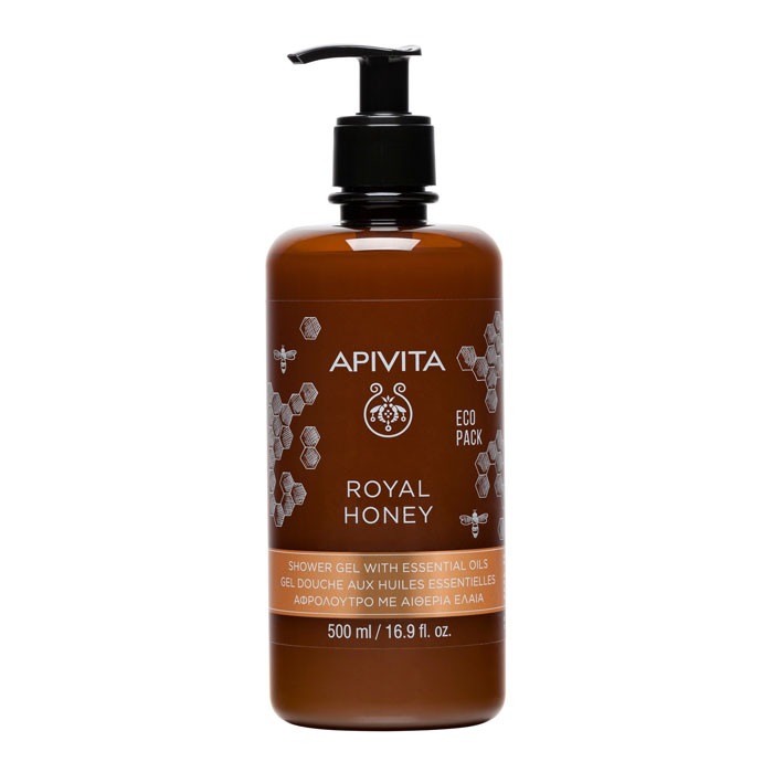 Apivita tusfürdő száraz bőrre royal honey eco pack (500ml)