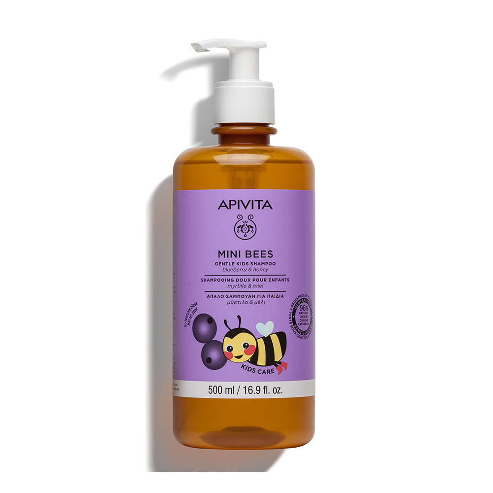 APIVITA MINI BEES bőrkímélő sampon gyerekeknek (500ml) akciós termékkép 1