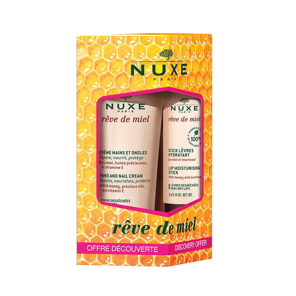 NUXE Reve de Miel kézkrém+ajakápoló stift limitált (30ml+4g) akciós termékkép 1