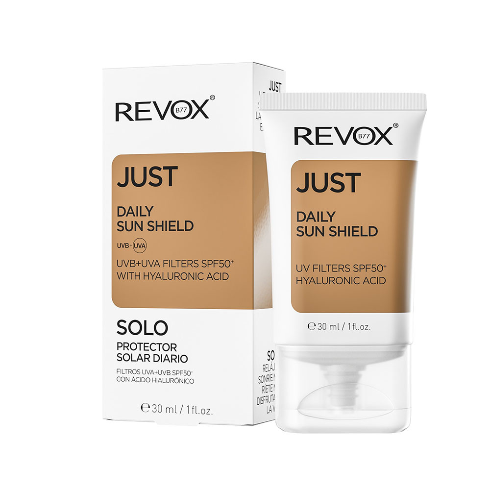 REVOX Just Daily Sun Shield UVB+UVA fényvédő SPF50 + HA (30ml)