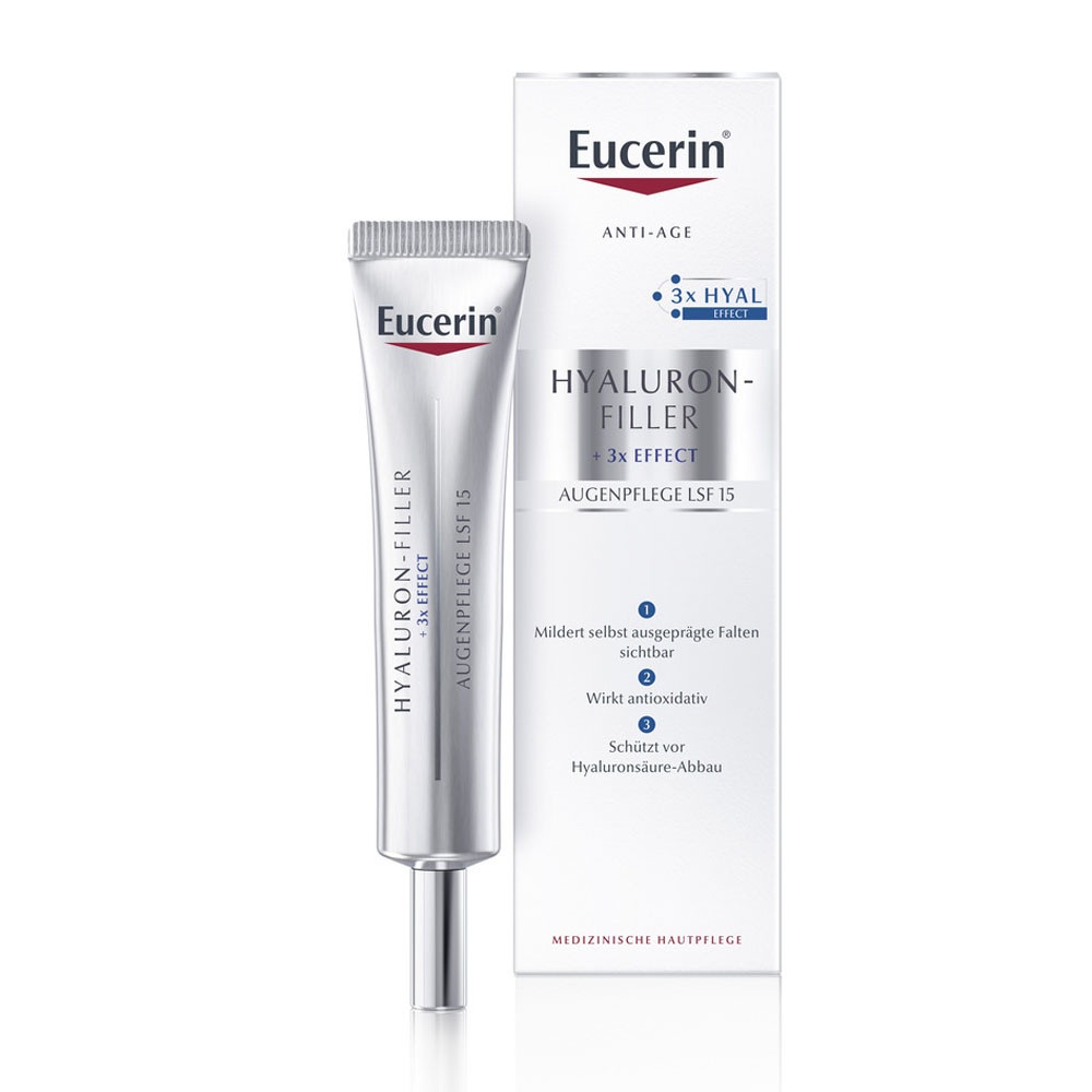 EUCERIN Hyaluron-Filler +3x effect ráncfeltöltő szemránckrém (15ml)