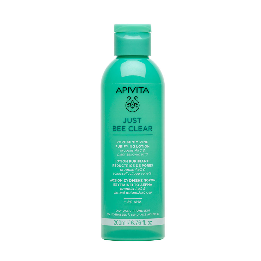 APIVITA JUST BEE CLEAR pórusösszehúzó mélytisztító lotion zsíros, pattanásokra hajlamos bőrre (200ml) akciós termékkép 1