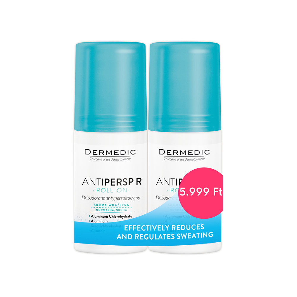 DERMEDIC Antipersp R 48h izzadásgátló normál és nagyon száraz érzékeny bőrre DUOPACK (2x60ml) akciós termékkép 1