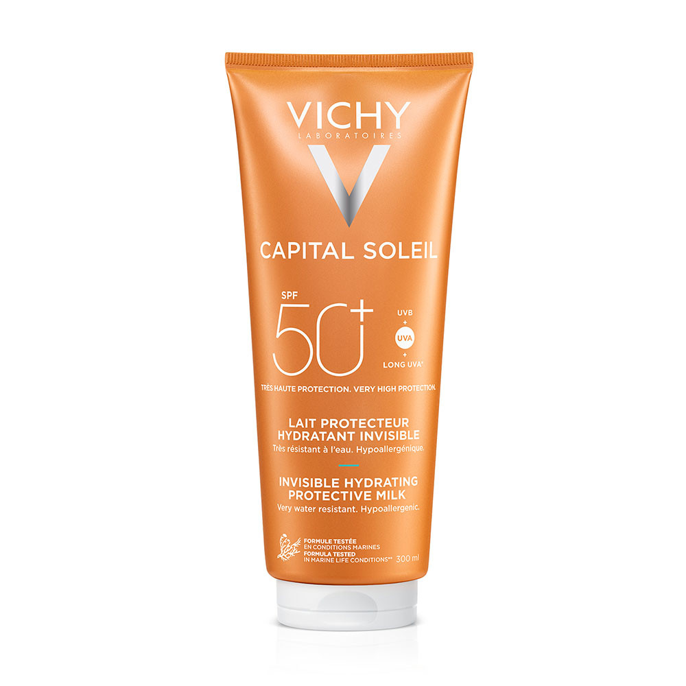 VICHY Capital Soleil Hidratáló naptej arcra és testre SPF50+ (300ml)