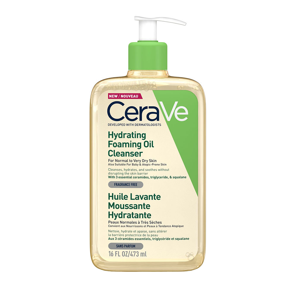CERAVE Hidratáló, habzó, olajos tisztító (473ml)