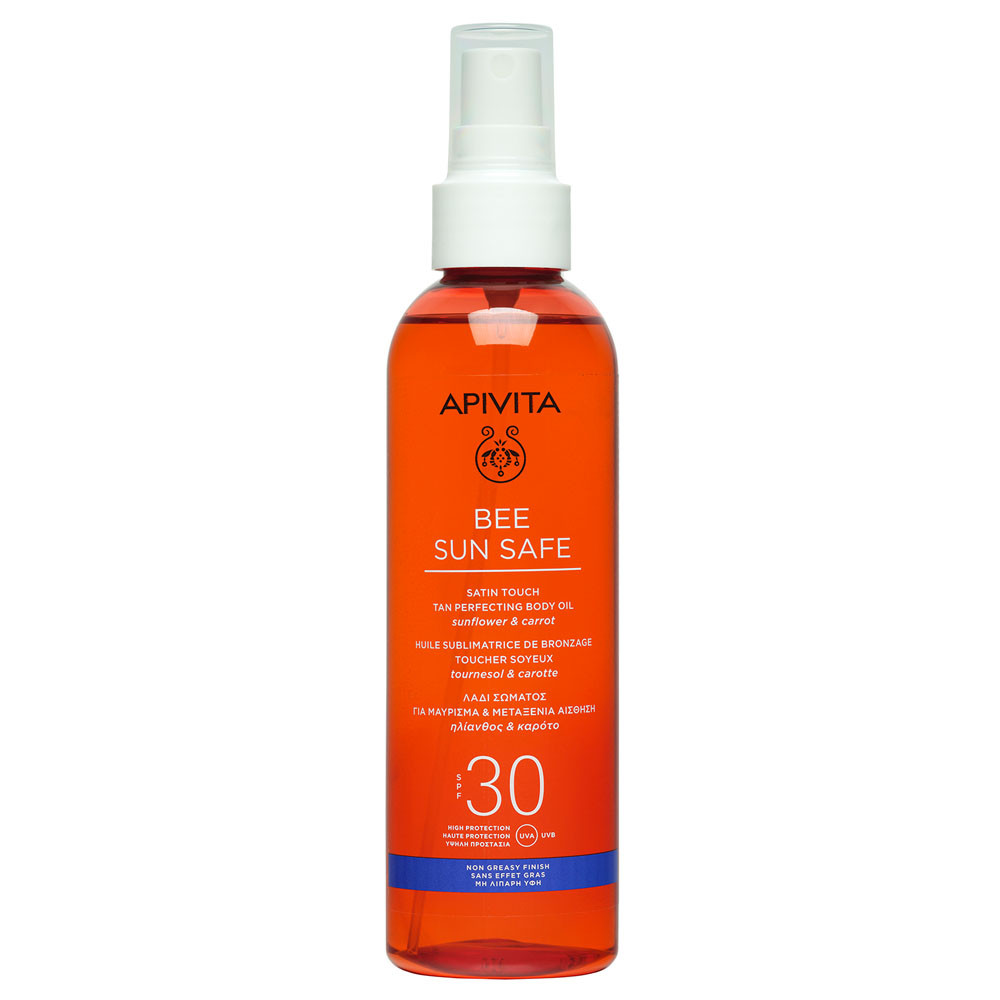 APIVITA BEE SUN SAFE Barnulást segítő olaj spray SPF30 (200ml) akciós termékkép 1
