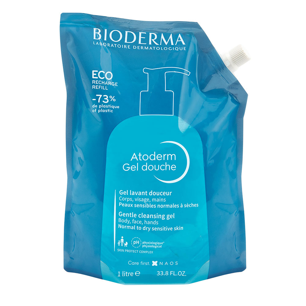 BIODERMA Atoderm tusfürdő ÖKO-utántöltő (1000ml) akciós termékkép 1