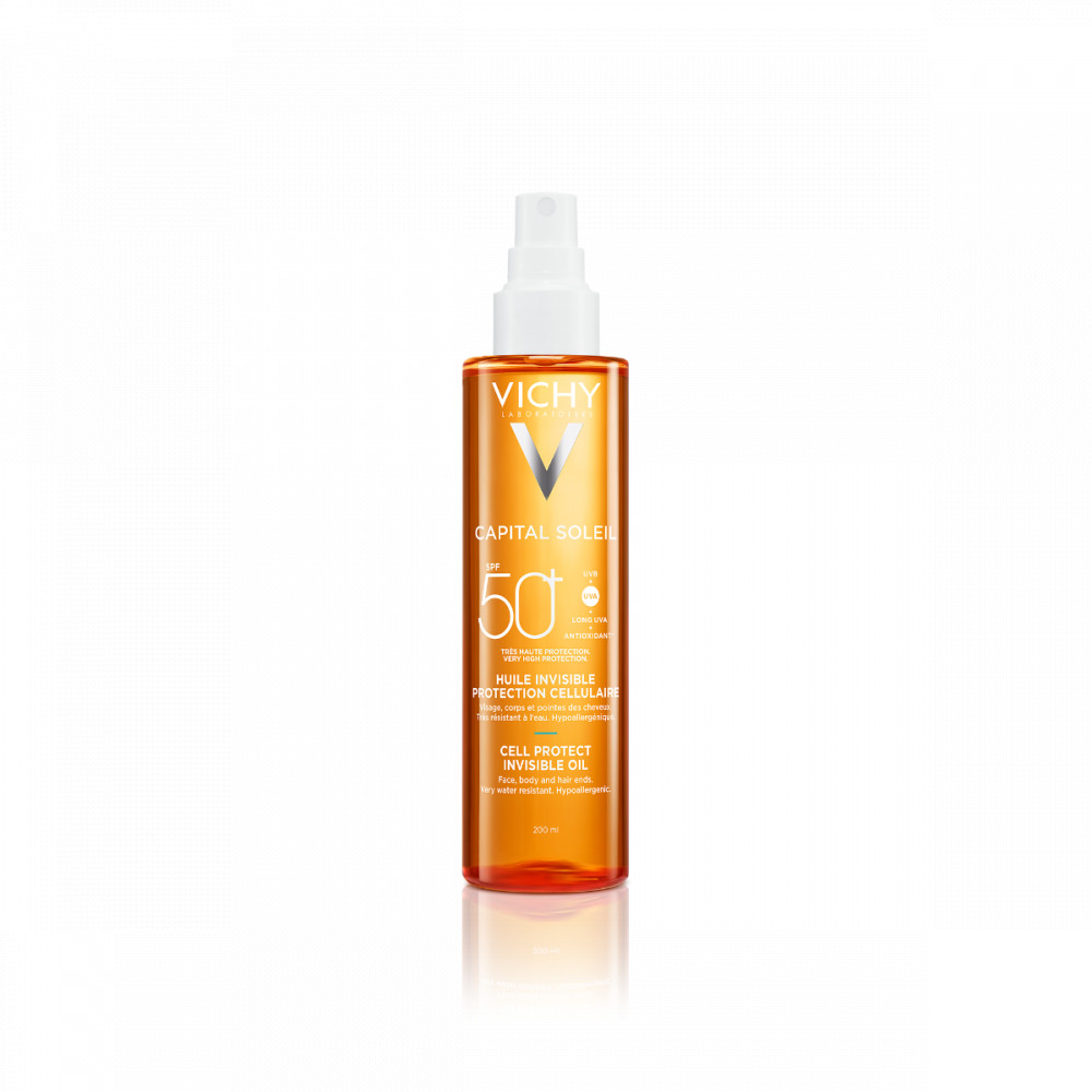 VICHY Capital Soleil Cell Protect száraz olaj spray SPF50+ (200ml)