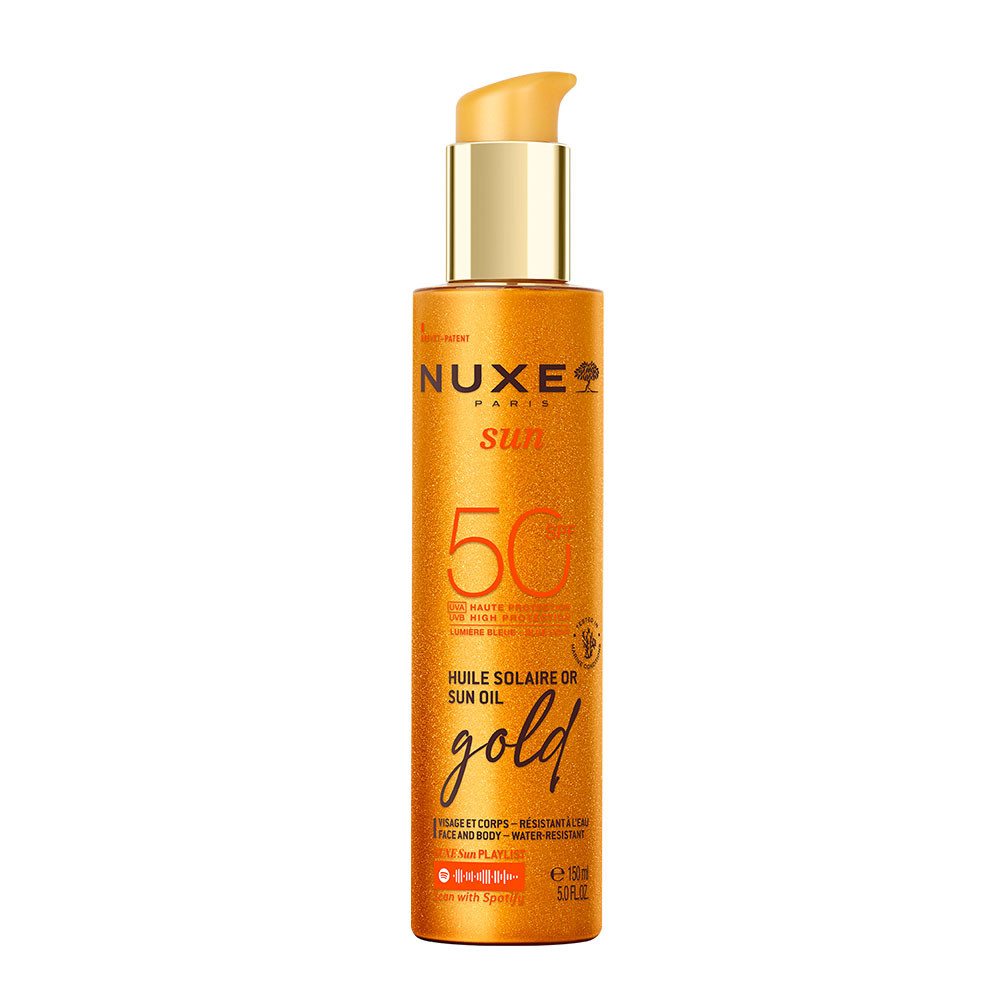 NUXE Sun csillámló arany napolaj SPF50 (150ml)