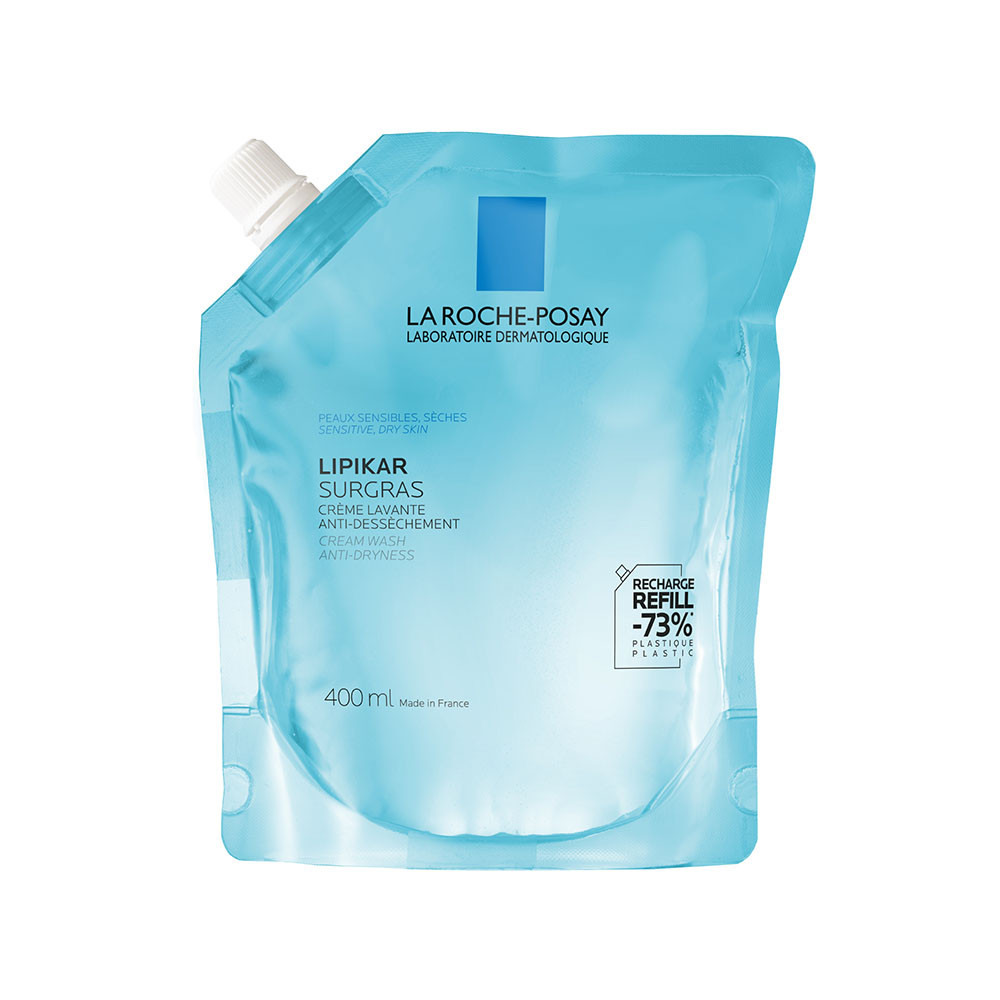LA ROCHE-POSAY Lipikar Surgras koncentrált tusoló krém utántöltő 400ml akciós termékkép 1