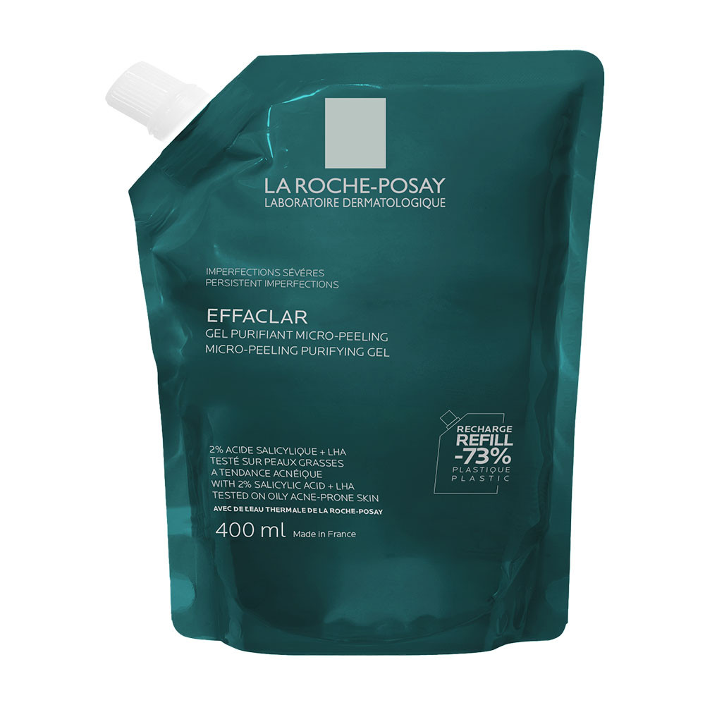 LA ROCHE-POSAY Effaclar mikro-hámlasztó tisztító gél utántöltő (400ml) akciós termékkép 1